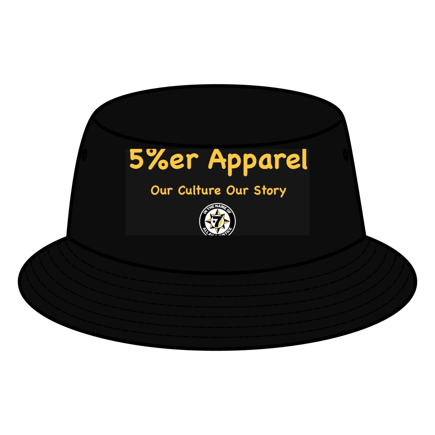 Trendy Bucket Hat - 5%er Apparel - Perfect for Summer, Beach Days, Festivals, Outdoor Activities, and Casual Wear
