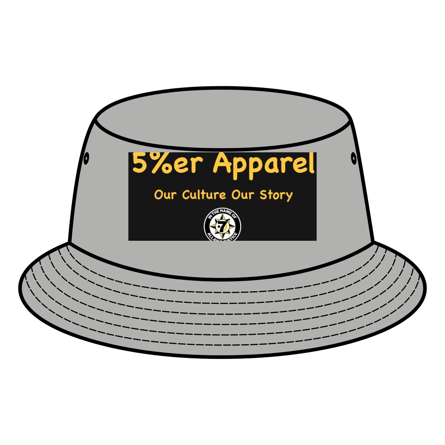 Trendy Bucket Hat - 5%er Apparel - Perfect for Summer, Beach Days, Festivals, Outdoor Activities, and Casual Wear