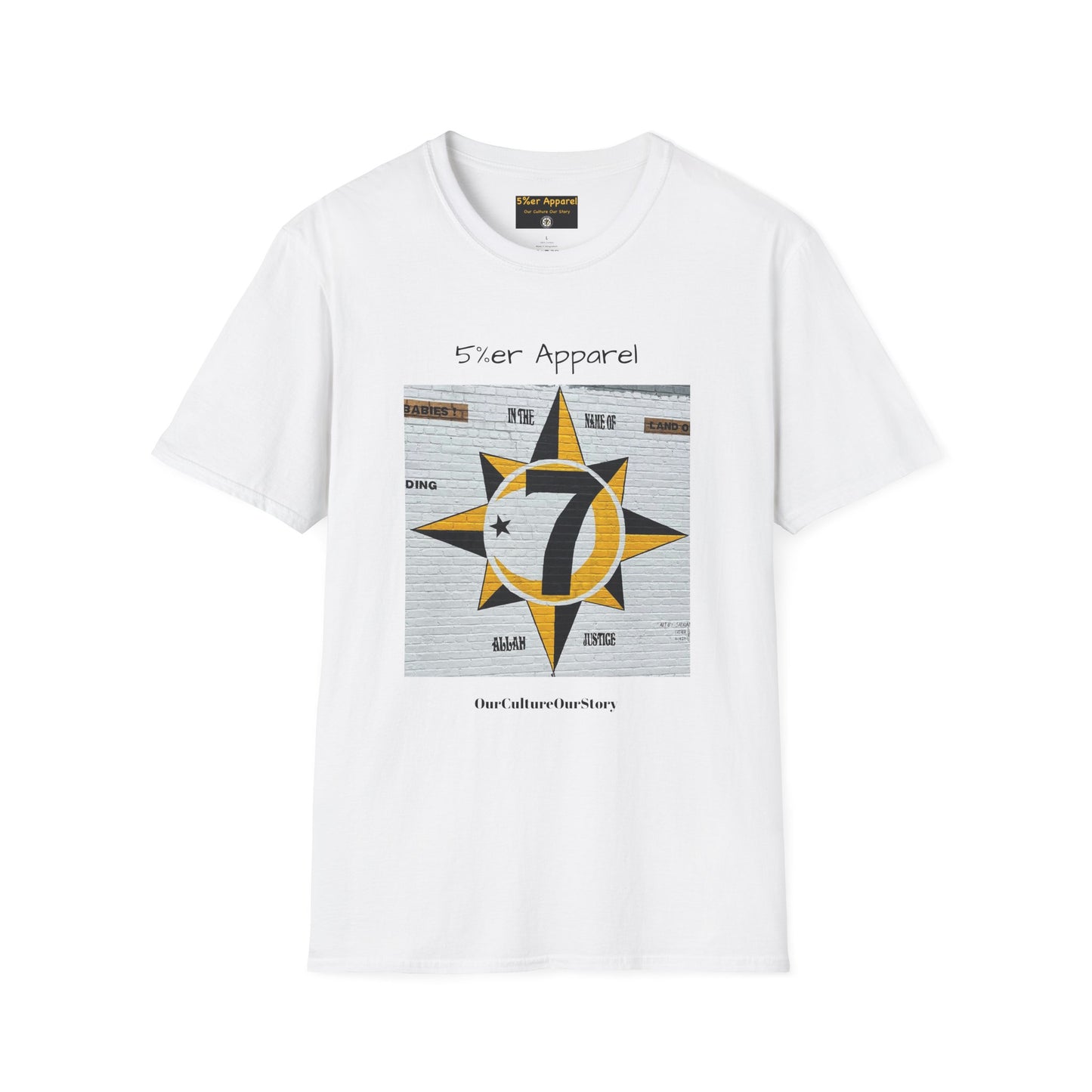 5%er Apparel Label "Our Culture Our Story" Unisex Softstyle T-Shirt