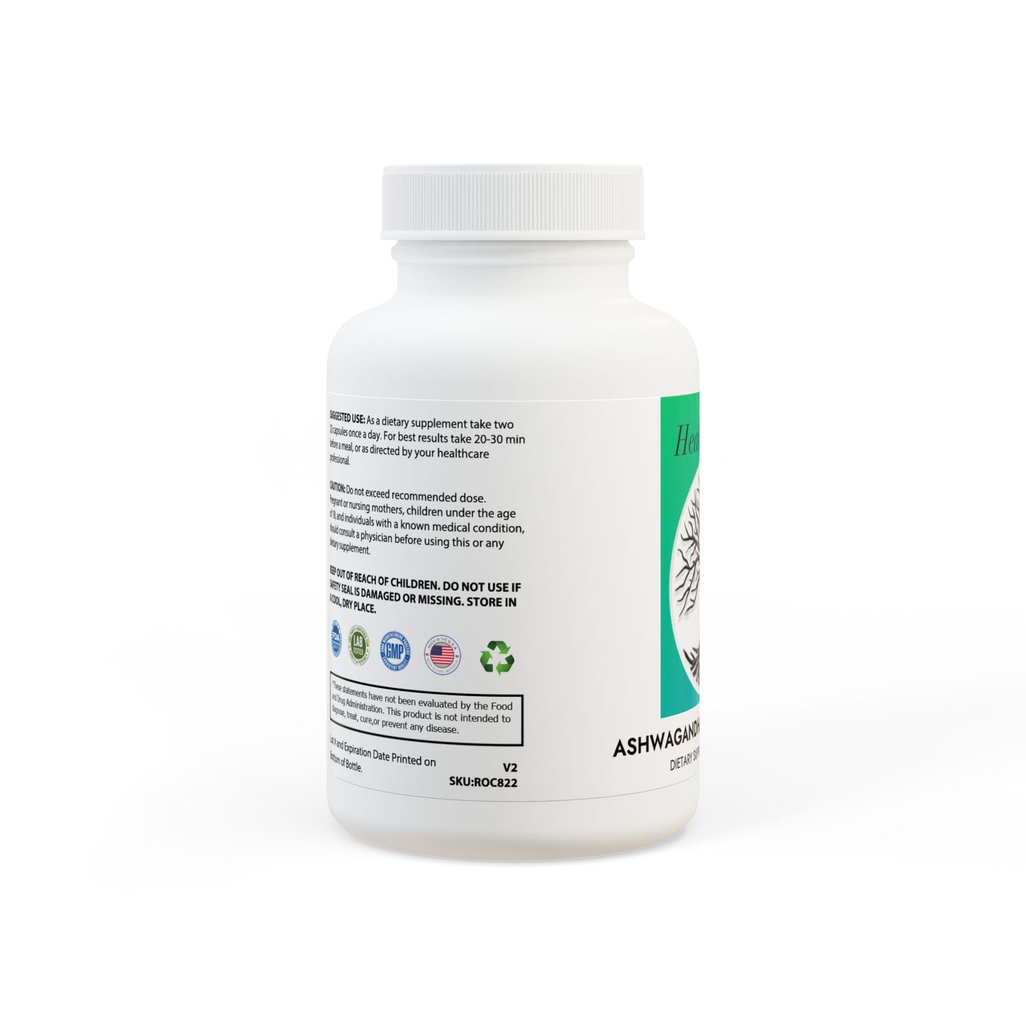 Ashwagandha and Black Pepper Supplement (60 capsules)