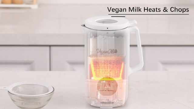 Soy Milk Maker Machine - 8 in 1 Vegan Nut Milk Maker - Nut Milk Machine Works As: Almond Milk Maker, Oat Milk Maker, Soymilk Machine, & Soup Maker Machine. Make Creamy Smoothies- Recipe Book Included
