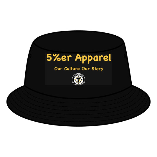 Trendy Bucket Hat - 5%er Apparel - Perfect for Summer, Beach Days, Festivals, Outdoor Activities, and Casual Wear