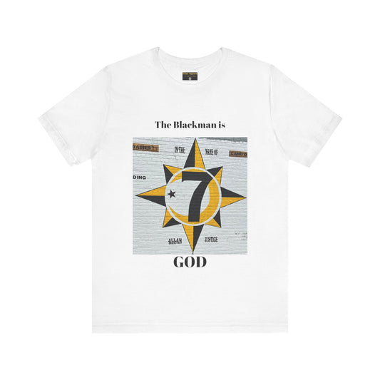 5%er Apparel Label Tag-The Blackman is God Unisex Jersey Short Sleeve Tee