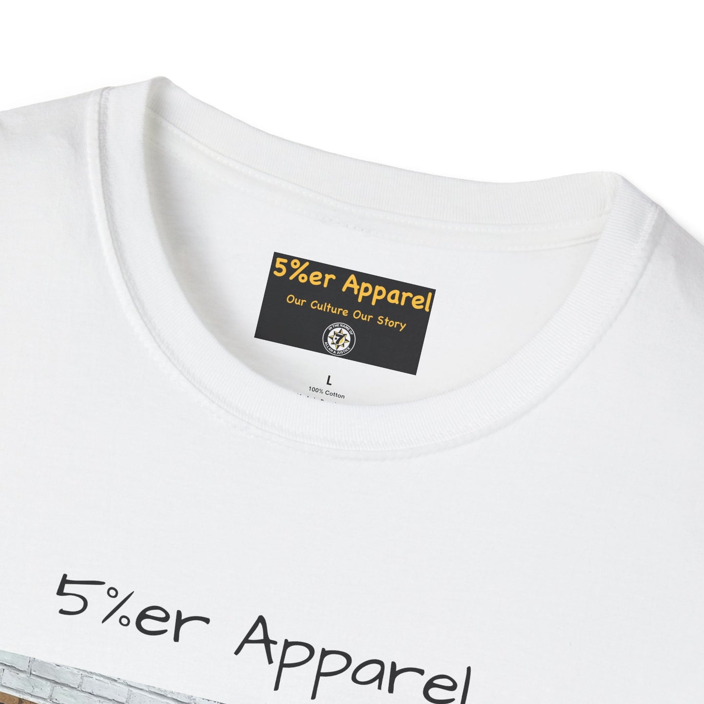 5%er Apparel Label "Our Culture Our Story" Unisex Softstyle T-Shirt