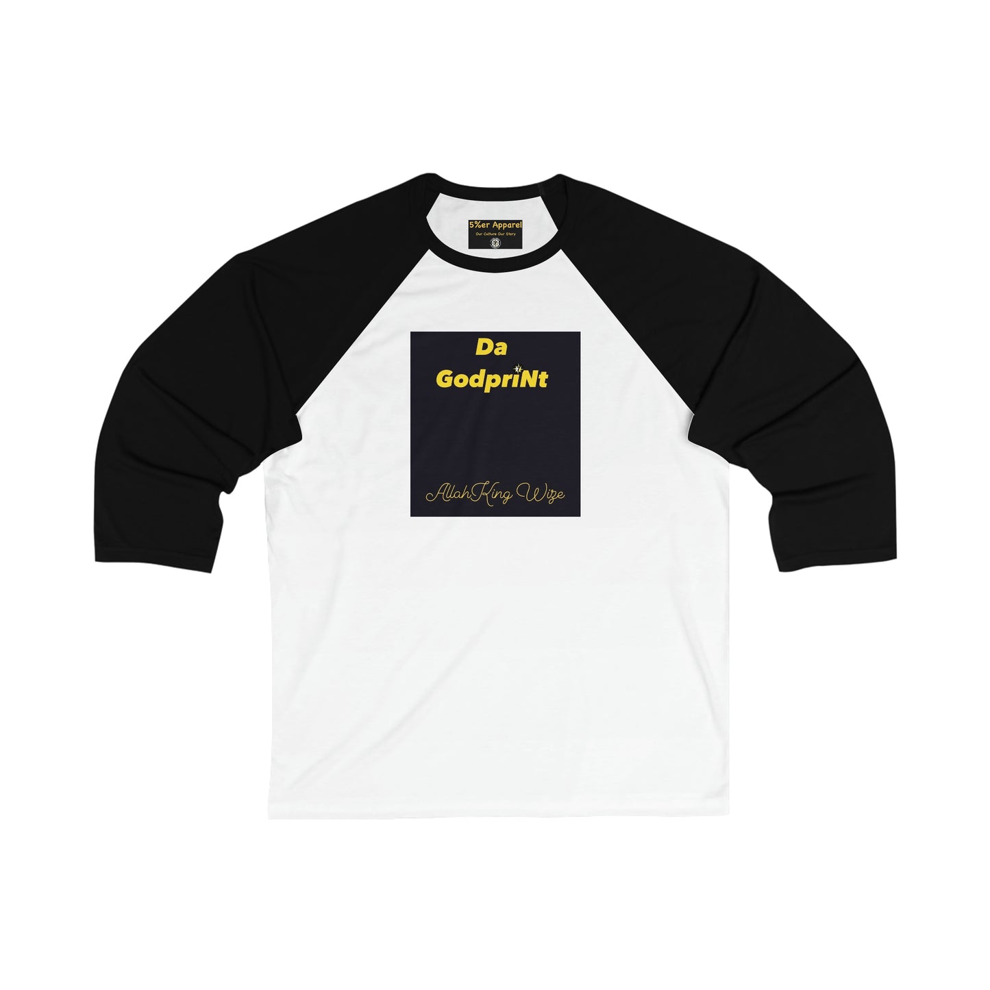 Unisex 3\4 Sleeve Baseball Tee