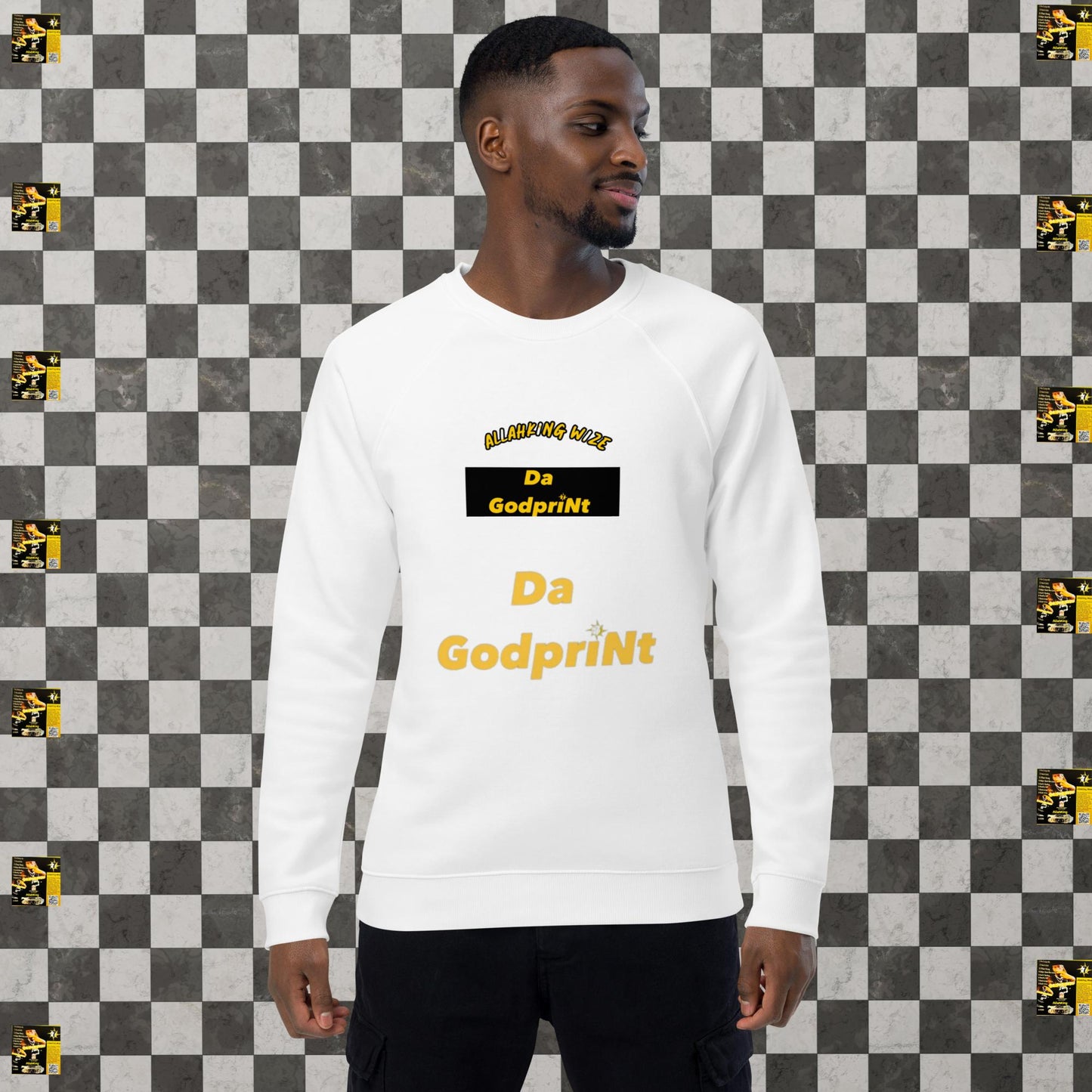 GodpriNt Unisex organic raglan sweatshirt