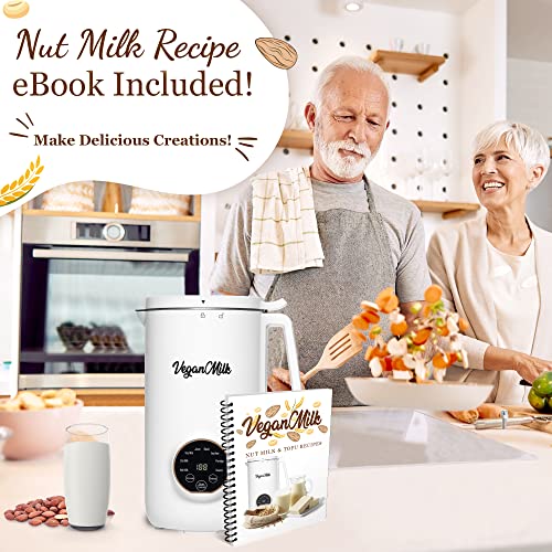 Soy Milk Maker Machine - 8 in 1 Vegan Nut Milk Maker - Nut Milk Machine Works As: Almond Milk Maker, Oat Milk Maker, Soymilk Machine, & Soup Maker Machine. Make Creamy Smoothies- Recipe Book Included